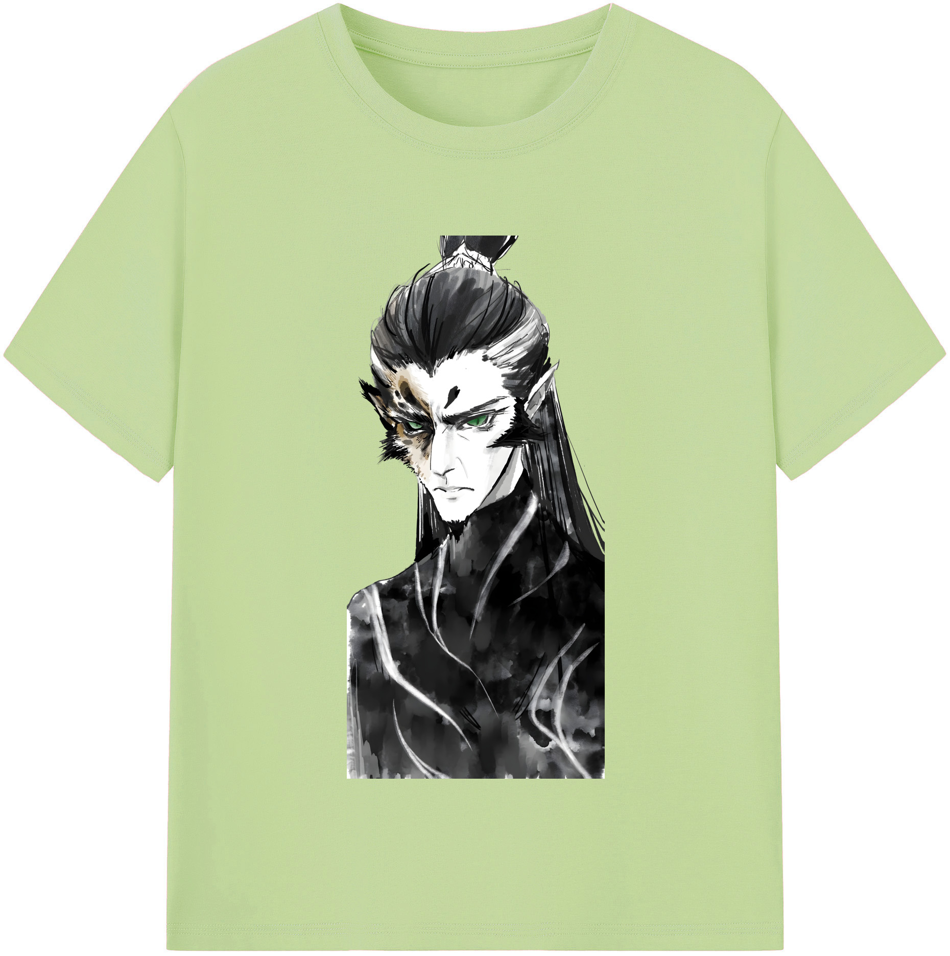 （画像用） Ne Zha 2 ナタ 魔童の大暴れ 綿100％半袖Tシャツ（フロントプリント）
